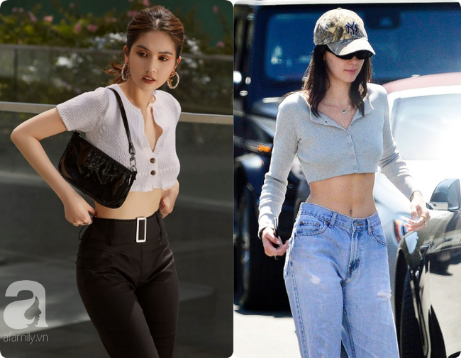 Khoe quần jeans trước sau như một, tưởng không ai dám mặc hóa ra Ngọc Trinh lại đụng hàng với cô em chân siêu dài nhà Kim-9