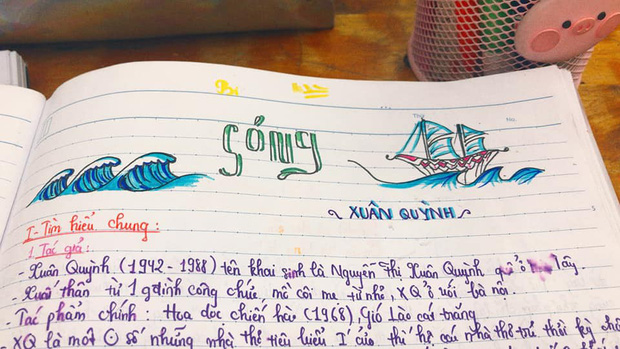 Trầm trồ trước cuốn vở văn với tiêu đề tác phẩm đầy màu sắc sống động của học sinh: Thế này thì khỏi lo buồn ngủ và chán văn nhé-3