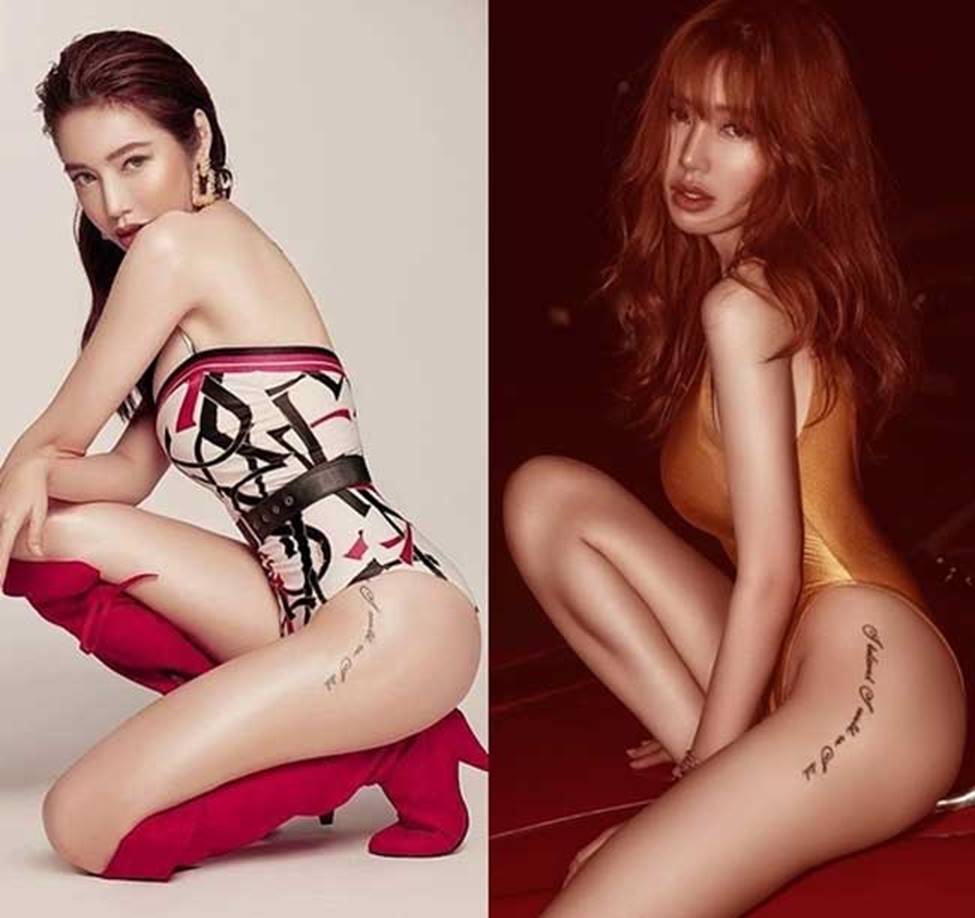 Hình xăm hiểm hóc nơi lườn, hông của Hòa Minzy, Bảo Anh... gây tò mò-14