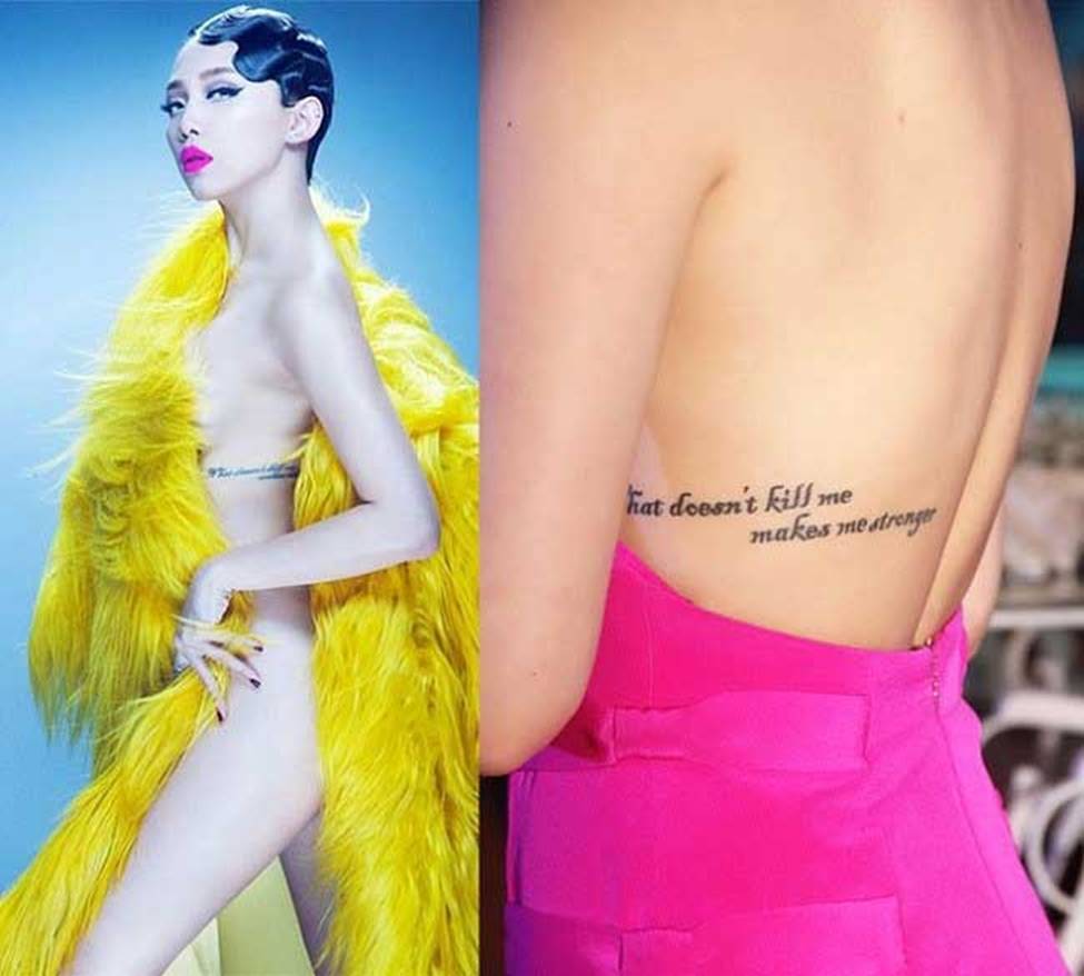 Hình xăm hiểm hóc nơi lườn, hông của Hòa Minzy, Bảo Anh... gây tò mò-8