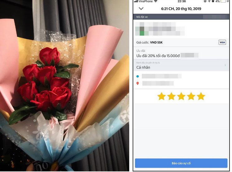 Book xe ôm vu vơ hết 55k, gái xinh không ngờ gặp trúng tài xế chiều khách như người yêu, tặng luôn bó hoa 170k-1