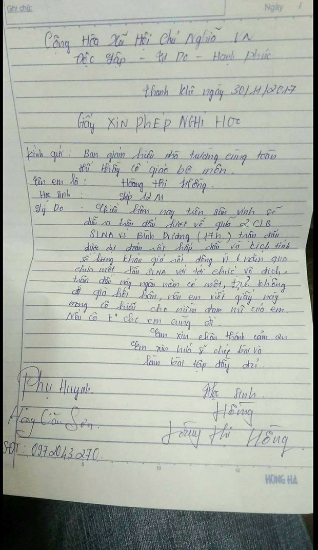 Khi học sinh giỏi văn viết đơn xin nghỉ học, lý do to hơn mục đích khiến thầy cô cũng phải phì cười-3
