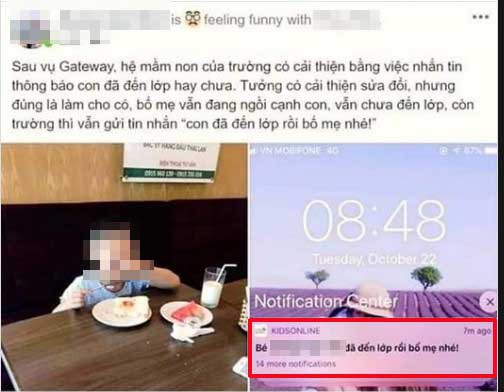 Đang ngồi ăn sáng cùng con, bố bất ngờ nhận tin nhắn thông báo từ trường Sakura - cùng hệ thống Gateway: Con đã đến lớp rồi bố mẹ nhé-1