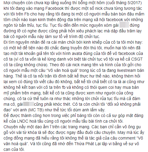 Tưởng đã hồi kết nhưng hoá ra vẫn chưa hết, NS Xuân Hương tiếp tục đăng đàn chuyện MC Thanh Bạch dùng chiêu để hạ bệ danh tiếng mình-5