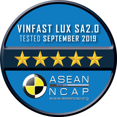 VinFast đạt chứng nhận an toàn Asean Ncap 5 sao cho Lux SA2.0, Lux A2.0-3