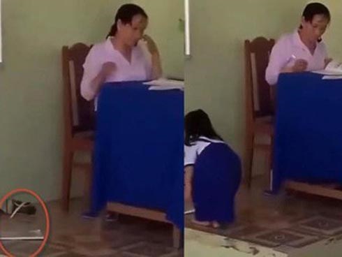 Đề xuất cảnh cáo cô giáo ném vở học sinh xuống nền gạch