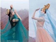 ‘Mỹ nhân Tân Cương’ Đồng Lệ Á như tiên nữ hạ phàm khoe vũ điệu trên núi