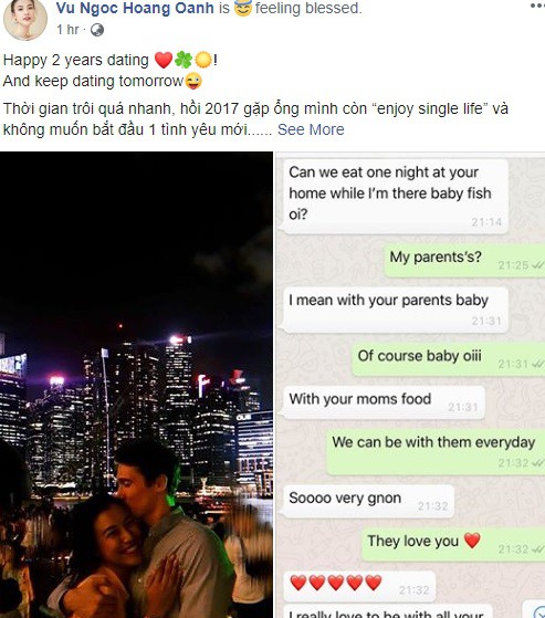 Hoàng Oanh chính thức công khai diện mạo phong độ như tài tử của bạn trai ngoại quốc sau 2 năm hẹn hò-1