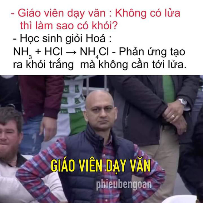 Giáo viên dạy Văn khẳng định không có lửa làm sao có khói, học sinh lớp Hóa hùng hồn chứng minh ngược khiến cô cũng câm nín-1