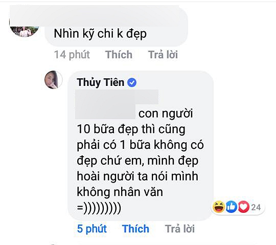 Thuỷ Tiên tiếp tục đáp trả antifan cực thâm thuý khi bị chê không đẹp-1