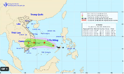 Ngày mai áp thấp nhiệt đới có thể mạnh lên thành bão, miền Trung mưa rất lớn-1
