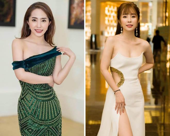 Quỳnh Nga đổi tóc mái mưa ngây thơ, nhưng nổi bật nhất vẫn là thềm ngực lấp ló gợi cảm-9
