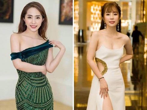 Quỳnh Nga đổi tóc mái mưa ngây thơ, nhưng nổi bật nhất vẫn là thềm ngực lấp ló gợi cảm