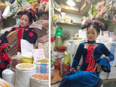 Chị gái ăn mặc cực chất để... bán tạp hóa, dân mạng cười bò: