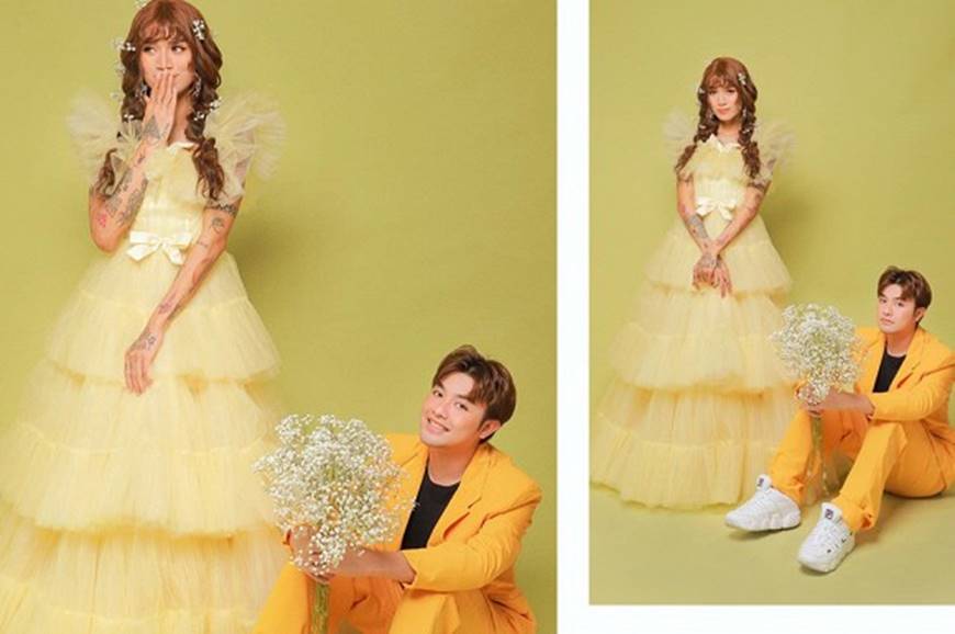 BB Trần và người yêu đồng giới hóa trang thành cô dâu, chú rể vào dịp Halloween-4
