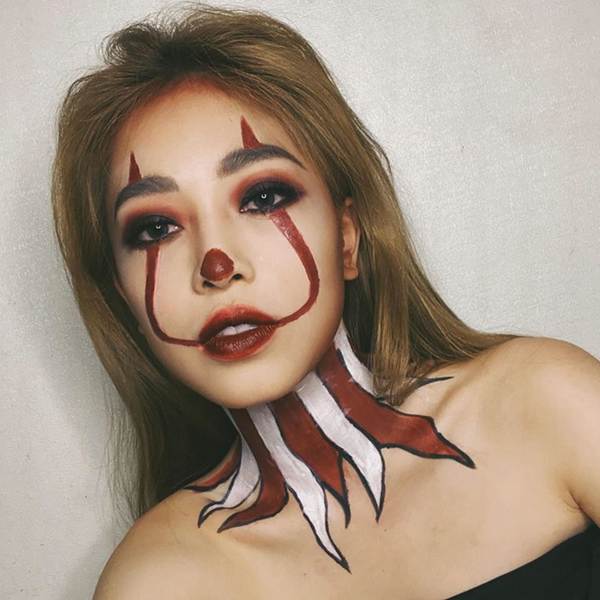 Mừng Halloween, Hoàng Thuỳ chơi lớn mặc trang phục dân tộc bằng lá chuối-4