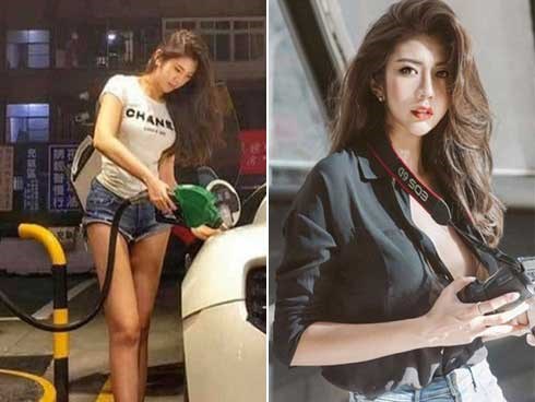Chỉ đi đổ xăng, gái xinh lập tức gây bão mạng vì đôi chân dài miên man và siêu xe chục tỷ kế bên
