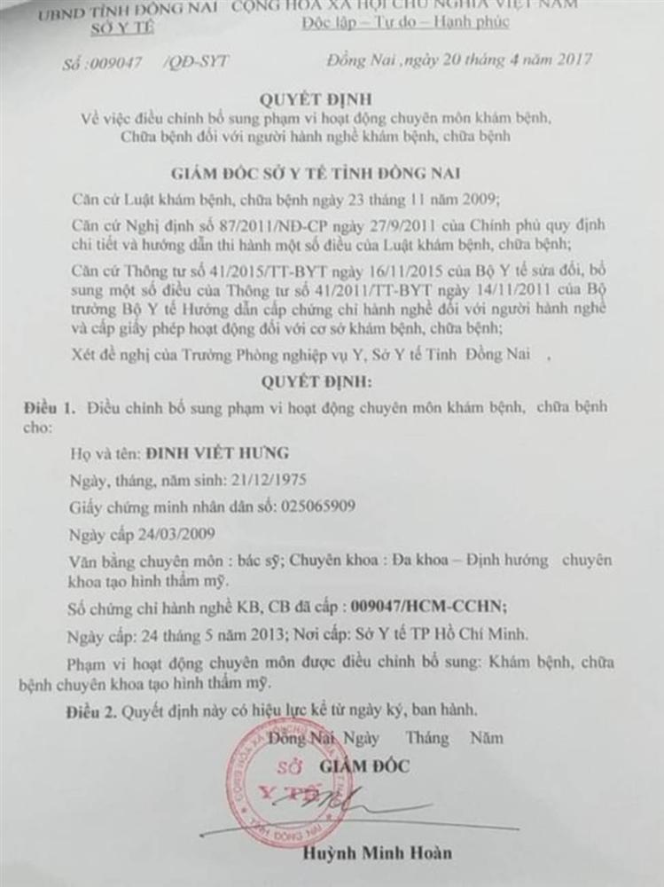 Bác sĩ Đinh Viết Hưng hút mỡ bụng cho thai phụ 28 tuổi bị phát hiện giả mạo giấy tờ hành nghề thẩm mỹ-1