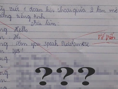 Cô giáo yêu cầu viết 1 đoạn hội thoại bằng tiếng Anh, học sinh lầy lội đáp trả bằng đoạn văn khiến dân mạng cười bò: Đã học dốt còn giỏi chống chế