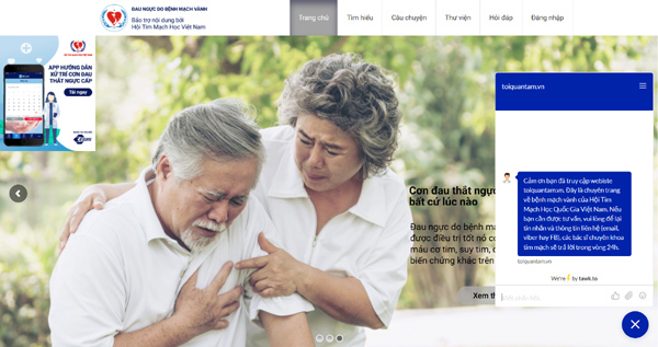 Nơi người bệnh động mạch vành và bác sĩ tim mạch chat online-1