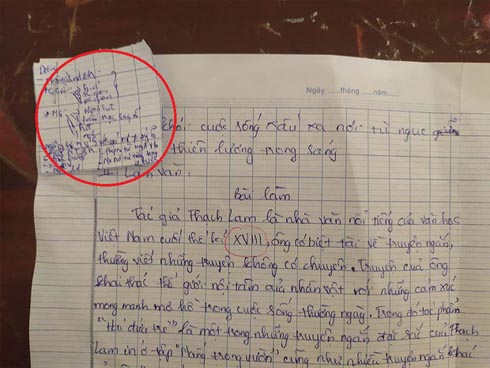 Đãng trí một giây hối hận cả đời, nam sinh đã quay cóp còn nộp luôn... phao thi cùng bài kiểm tra-1