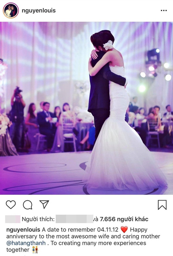Hình ảnh hiếm hoi trong đám cưới cách đây 7 năm của Tăng Thanh Hà được chính Louis Nguyễn tiết lộ-1