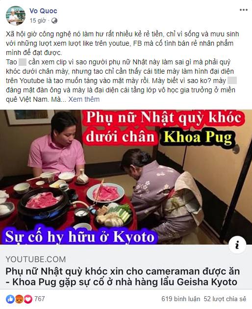 Một làn sóng tranh cãi dữ dội từ nhà văn đến giới đầu bếp đều đang chỉ trích Khoa Pug khi bị tố cố tình làm vlog dịch sai để hạ thấp phụ nữ!?-2