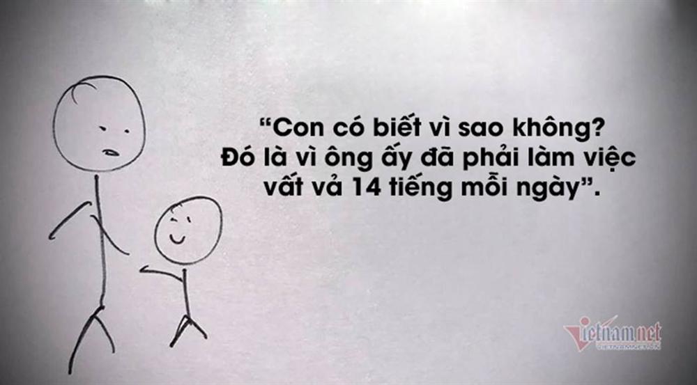Con trai chê người lao động có mùi hôi, bố vẽ tranh dạy con về sự tử tế-2