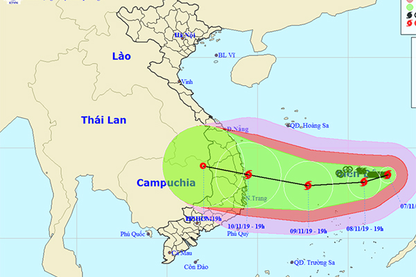 Dự báo thời tiết 8/11, bão số 6 giật cấp 15 quần thảo Biển Đông-1