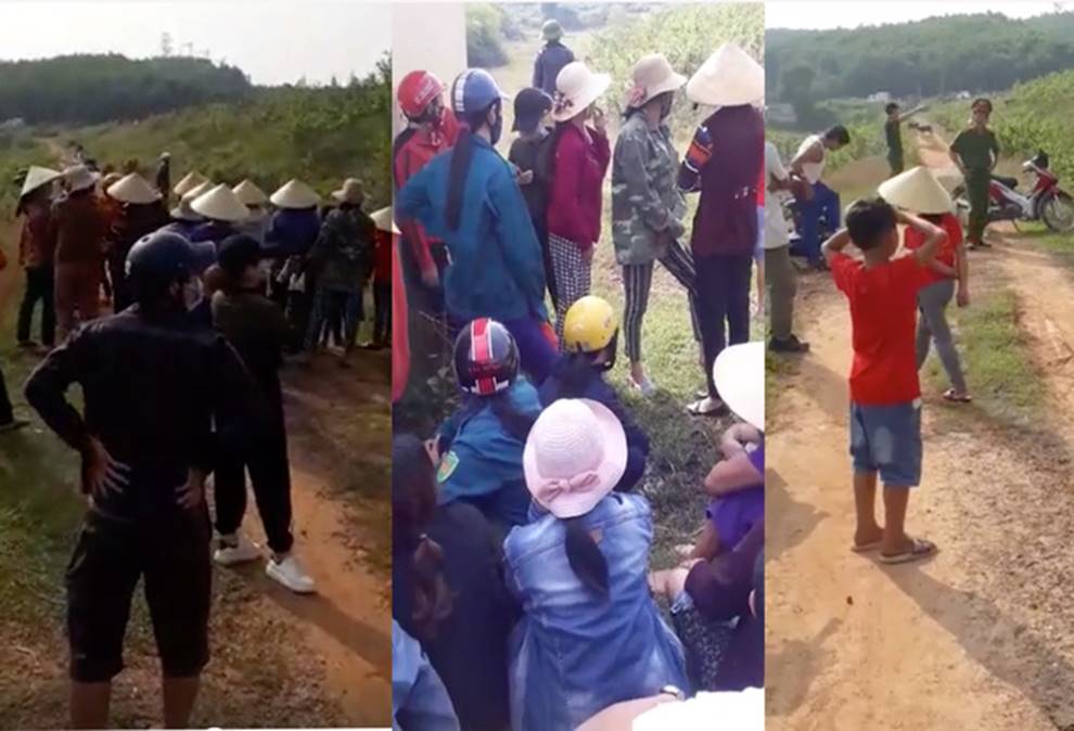 Người bà sát hại cháu đến thực nghiệm hiện trường hành vi xô cháu xuống đập nước-2