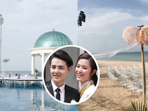 Không gian lễ cưới Đông Nhi - Ông Cao Thắng đã hoàn thiện, đẹp lung linh như cổ tích giữa biển đảo Phú Quốc