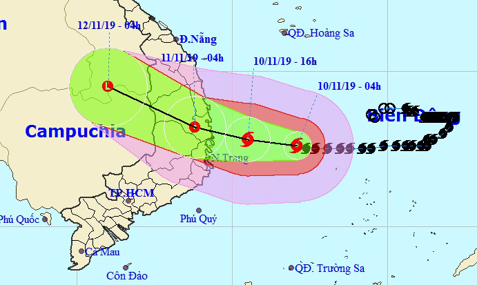 Bão số 6 giật cấp 13 áp sát Nam Trung Bộ, đêm nay đổ bộ vào Quảng Ngãi - Khánh Hòa-1
