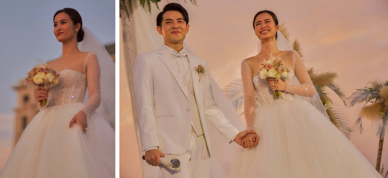 3 váy cưới thay như chạy sô của Đông Nhi: Từ sexy tới kiêu sa, rồi lại sang chảnh như công nương Hoàng gia-4