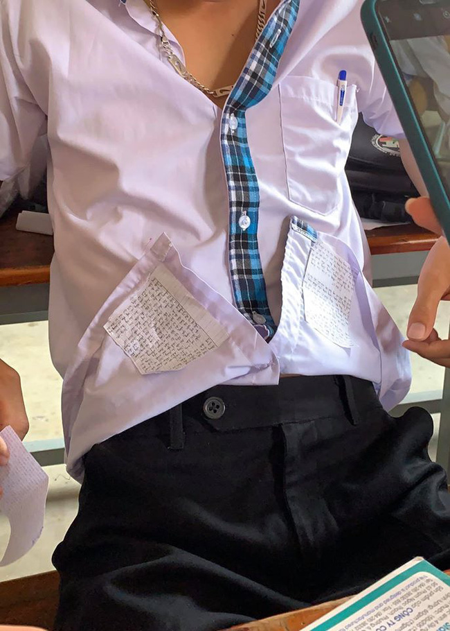 Cách gian lận siêu tinh vi của học sinh, dân mạng thốt lên: Thế này thì cô giáo là Sherlock Holmes mới phát hiện ra-1