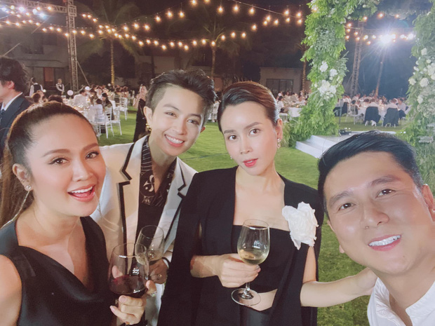 Sau scandal ly hôn, Lưu Hương Giang - Hồ Hoài Anh lần đầu xuất hiện cùng nhau tại đám cưới Đông Nhi - Ông Cao Thắng-2