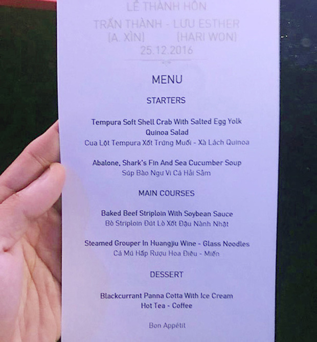 Đọ” thử bữa tiệc đám cưới của các sao Việt: mỗi thực đơn một khác nhưng toàn là món đắt tiền và khó kiếm-6