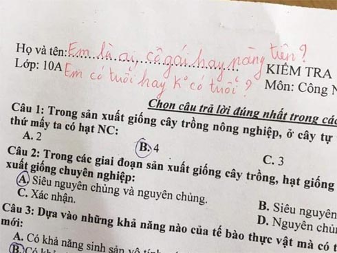 Vui sướng vì cô giáo bảo tiết này chỉ cần làm một bài tập, học trò vô tư nói chuyện cho đến khi nhìn lên bảng thấy cái đề thì... hết cả hồn-6