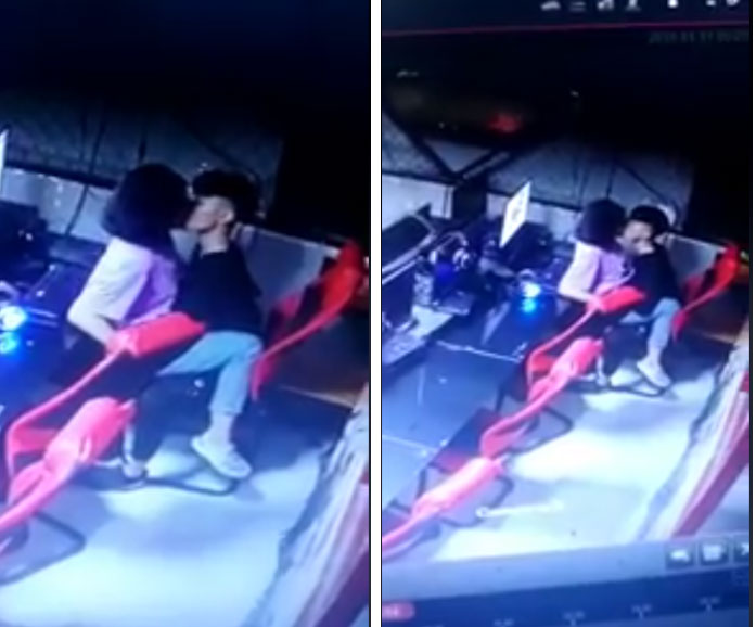 Sốc: Đỏ mặt với cặp đôi hôn hít, sờ soạng vùng nhạy cảm nhiệt tình trong quán net-1