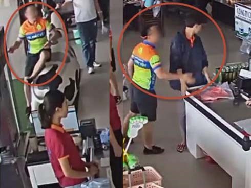 Ông bố hành hung nhân viên bán hàng sau khi con trai bị nhắc trả tiền là một cán bộ công an?