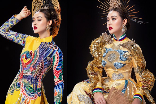 Cận cảnh bộ quốc phục đẹp nhất Hoa hậu Quốc tế 2019 của Tường San-1