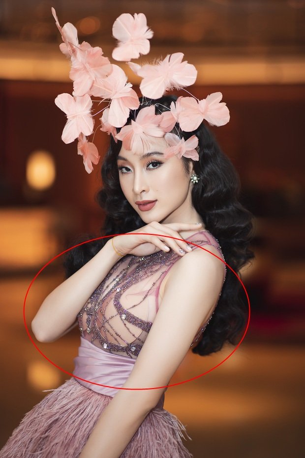 Tái xuất Vbiz, Angela Phương Trinh chơi lớn đội cả rừng hoa nhưng lộ miếng dán ngực lù lù-2