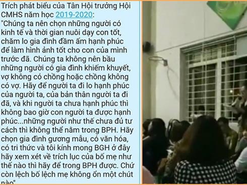 Hội trưởng hội phụ huynh có phát ngôn kỳ thị cha mẹ nghèo, gia đình đổ vỡ là giáo viên, trước đây đã từng nói đạo đức như thế này-5