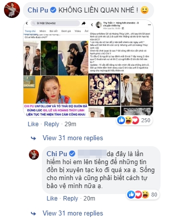 Chi Pu lên tiếng sau lùm xùm được cho là unfriend” Gil Lê và Hoàng Thùy Linh vì lộ ảnh ôm nhau trong đám cưới Đông Nhi - Ông Cao Thắng-2