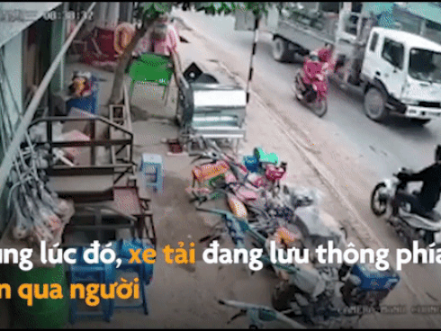 Tránh xe máy phanh bất ngờ, người đi xe đạp bị xe tải cán tử vong