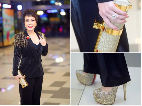 Việt Hương bé hạt tiêu khi đứng cạnh siêu nhân khổng lồ cao 2,20m-8