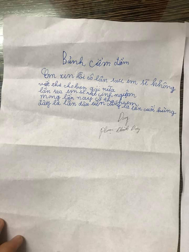 Viết thư cho bạn gái, 2 cậu nhóc lớp 1 bị cô giáo phạt viết bản kiểm điểm nhưng nội dung bên trong mới nhiều bất ngờ-2