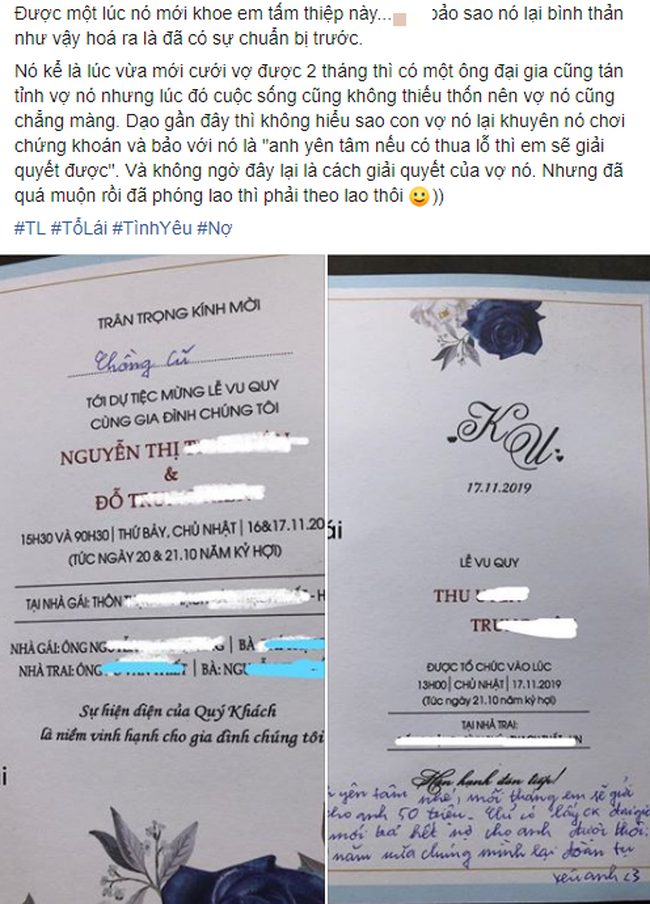 Mất vợ vào tay đại gia nhưng ông chồng không buồn rầu mà rủ bạn đi nhậu ăn mừng, hóa ra nguyên nhân đến từ lời nhắn của vợ cũ viết trên thiệp mời cưới-1