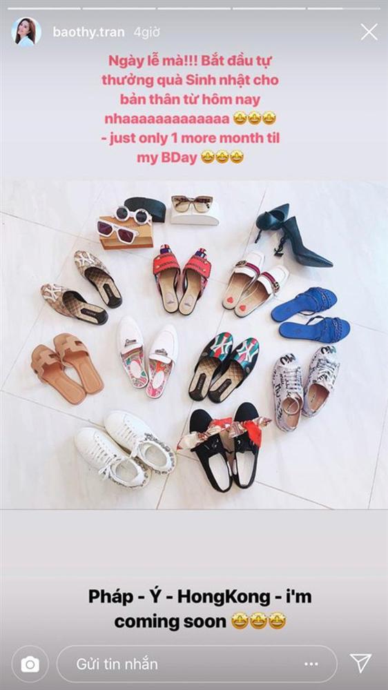 Bảo Thy cũng là một tay chơi đồ hiệu chẳng phải dạng vừa khi lộ ảnh tủ đồ hiệu cao 10 tầng cùng chiến tích mua sắm theo lố-20