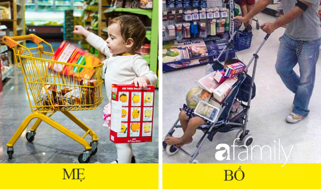 Cười không nhặt được mồm” khi xem chùm ảnh sự khác nhau giữa bố và mẹ khi chăm con-2