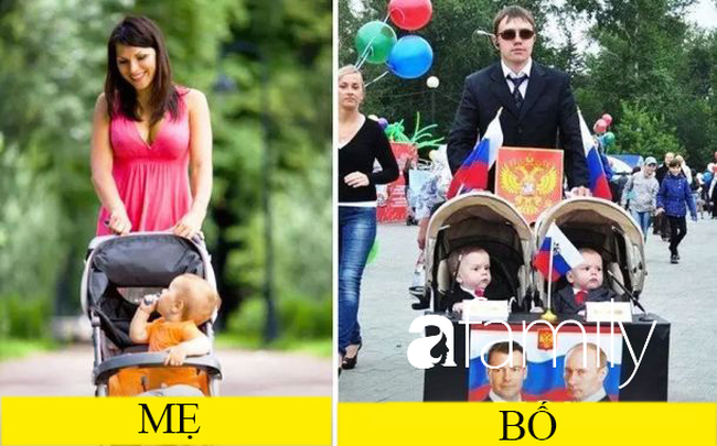 Cười không nhặt được mồm” khi xem chùm ảnh sự khác nhau giữa bố và mẹ khi chăm con-12